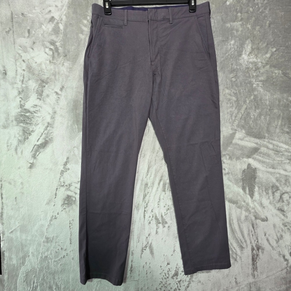 J.Crew 770 Straight Tech Pant Charcoal Gray Stretch Cotton-Nylon W34 L30
